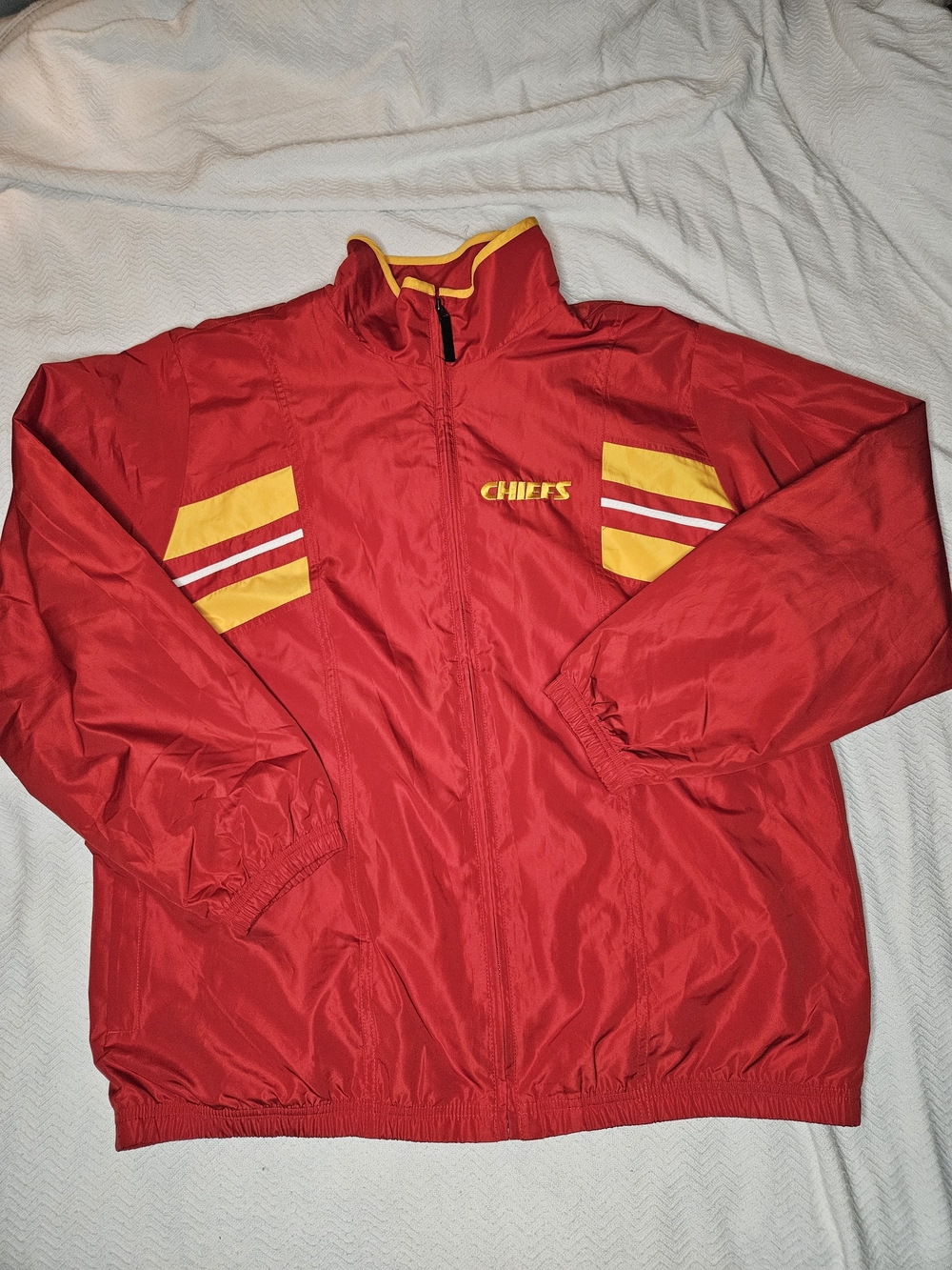 KC Chiefs Reebok NFL Red & Gold Windbreaker Jacket